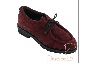 Ecosanit Mod. Elegante Velour scarpa donna elegante con lacci plantare estraibile